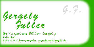 gergely fuller business card