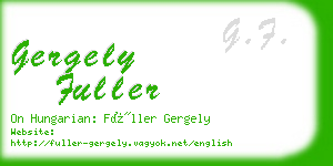 gergely fuller business card